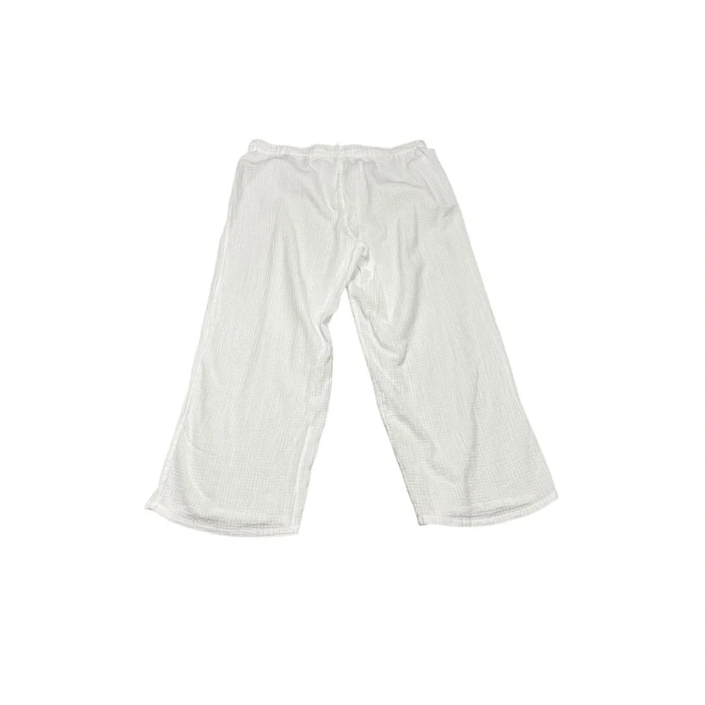 J. Crew Drapey Cotton Gauze Crinkle Drawstring Crop Pants